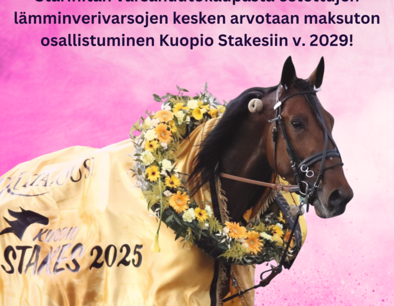 Varsahuutokaupassa 2026 myytyjen lämminverivarsojen kesken arvotaan maksuton osallistumisoikeus vuoden 2029 Kuopio Stakesiin